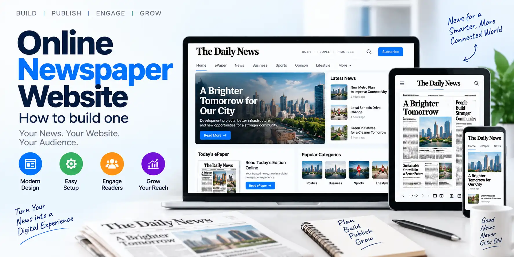 How to Create an Online Newspaper Website From PDF